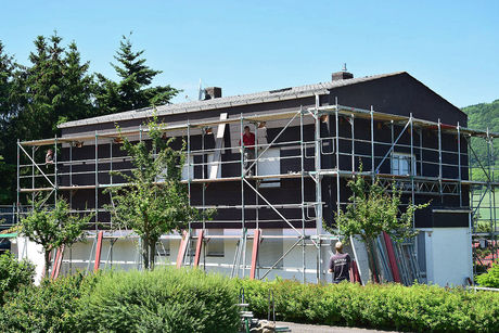 Renovierungsarbeiten am Pfarrhaus der Katholischen Kirchengemeinde Zierenberg